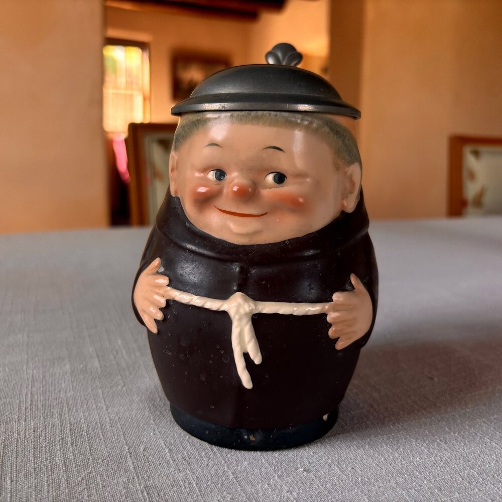 Vintage Goebel 1966 Friar Tuck Monk Stein with Pewter Lid 6 3/4" Numbered T 74/I
